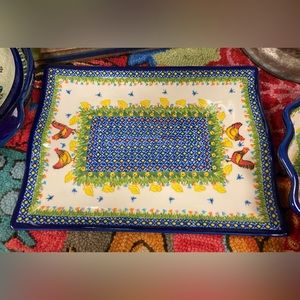 Polish Pottery Large Sushi Plate